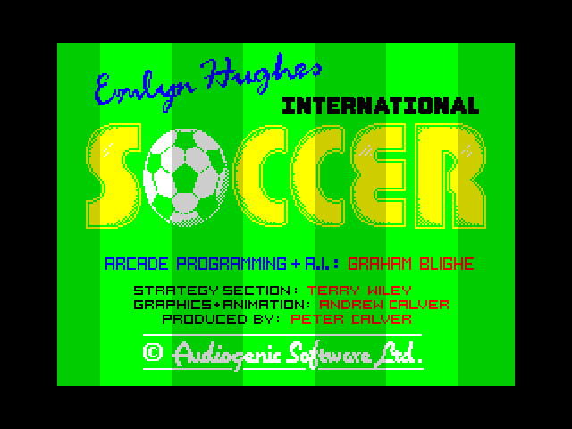 Emlyn Hughes International Soccer — ZX SPECTRUM GAME