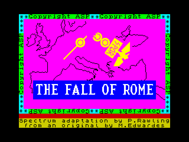The Fall of Rome — ZX SPECTRUM GAME