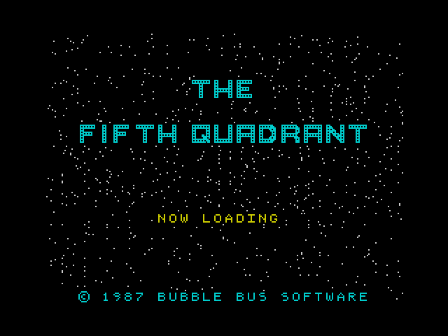 The Fifth Quadrant — ZX SPECTRUM GAME