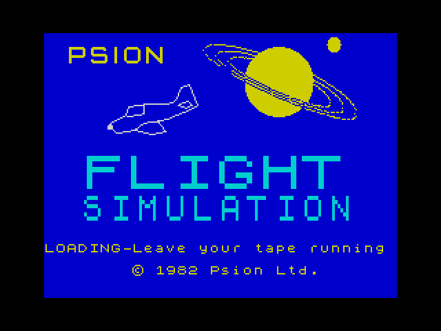 Flight Simulation — ZX SPECTRUM GAME