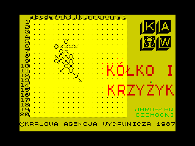 Kolko i Krzyzyk — ZX SPECTRUM GAME