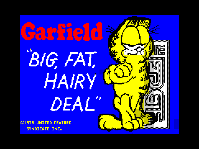 Garfield - Big, Fat, Hairy Deal — ZX SPECTRUM GAME