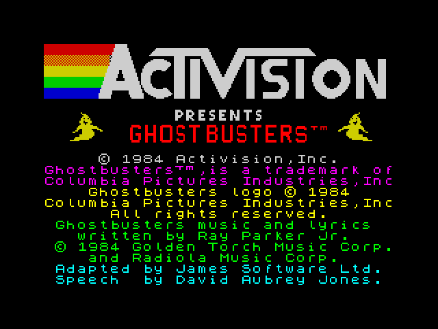 Ghostbusters — ZX SPECTRUM GAME