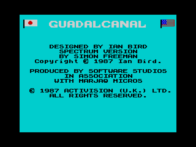 Guadalcanal — ZX SPECTRUM GAME ИГРА