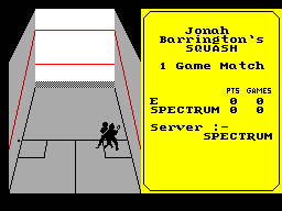Jonah Barrington's Squash — ZX SPECTRUM GAME ИГРА