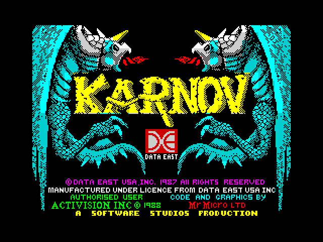 Karnov — ZX SPECTRUM GAME ИГРА