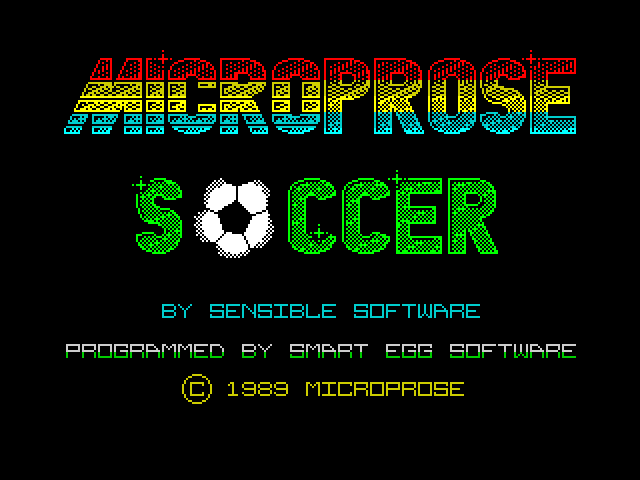 MicroProse Soccer — ZX SPECTRUM GAME