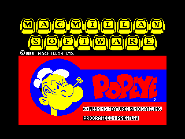 Popeye — ZX SPECTRUM GAME