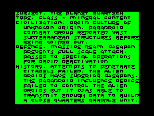 Quazatron — ZX SPECTRUM GAME ИГРА