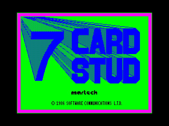 7 Card Stud — ZX SPECTRUM GAME ИГРА