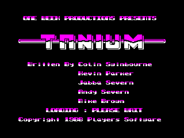 Tanium — ZX SPECTRUM GAME ИГРА