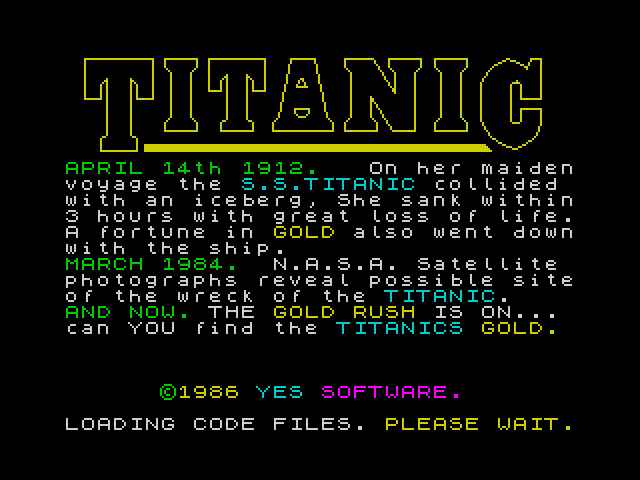 Titanic 2 — ZX SPECTRUM GAME ИГРА