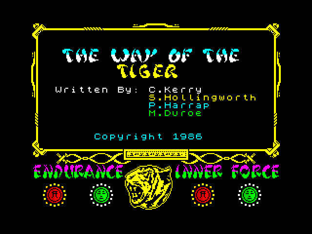 The Way of the Tiger — ZX SPECTRUM GAME