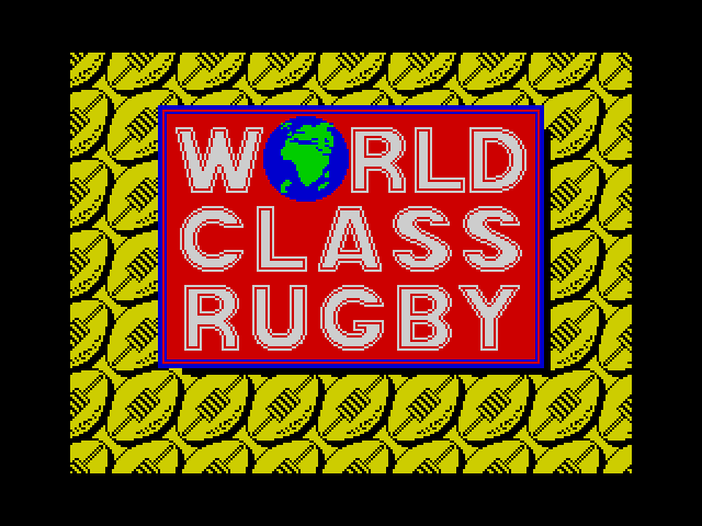 World Class Rugby — ZX SPECTRUM GAME