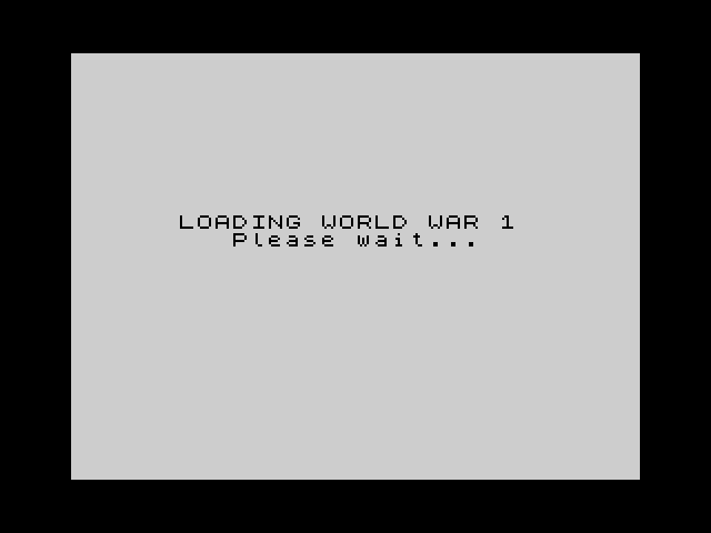 World War 1 — ZX SPECTRUM GAME