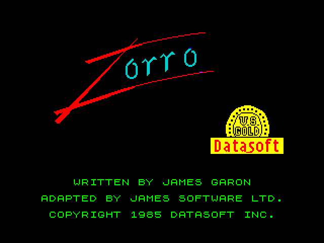 Zorro — ZX SPECTRUM GAME ИГРА