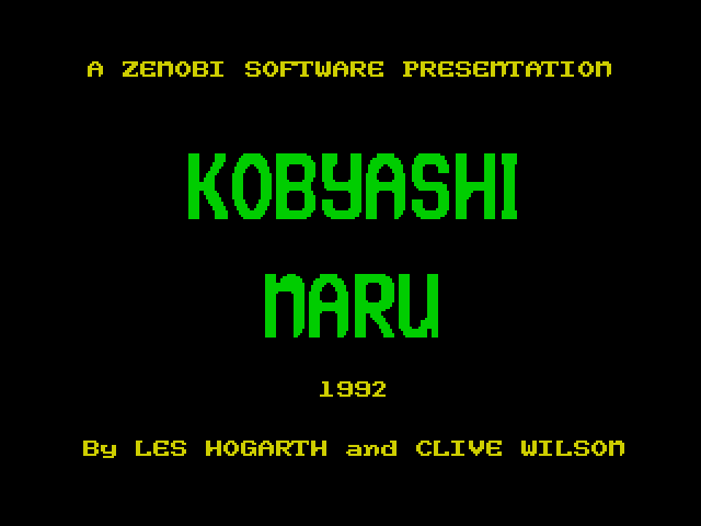 Kobyashi Naru — ZX SPECTRUM GAME