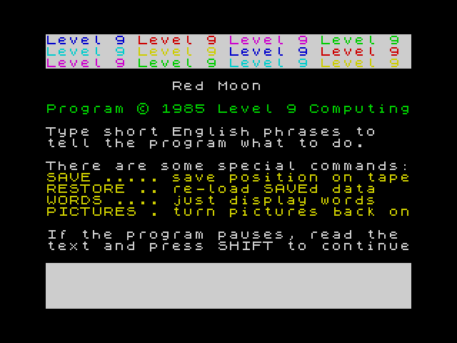 Red Moon — ZX SPECTRUM GAME ИГРА