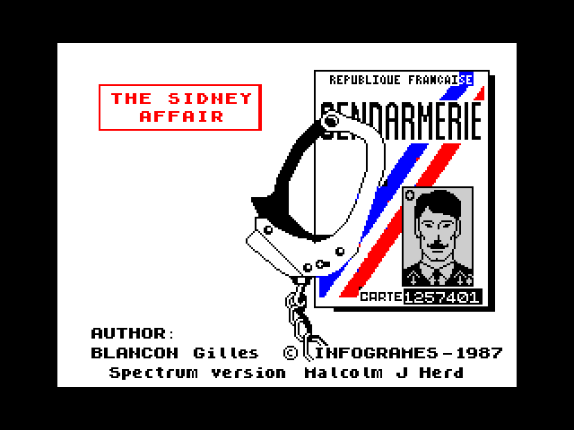 The Sidney Affair — ZX SPECTRUM GAME