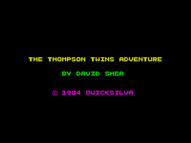 The Thompson Twins Adventure — ZX SPECTRUM GAME