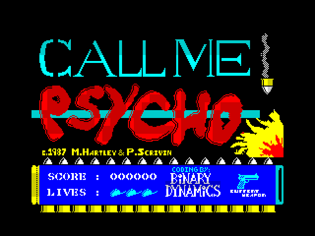 Call Me Psycho — ZX SPECTRUM GAME ИГРА