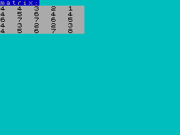 Matrix Operations — ZX SPECTRUM GAME