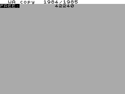 WA Copy — ZX SPECTRUM GAME
