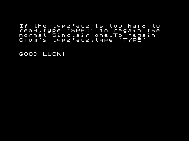 Crom — ZX SPECTRUM GAME